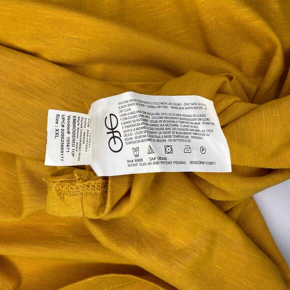 Gloria Vanderbilt Yellow Tunic Shirt - XXL - Excellent - Picture 10 of 10